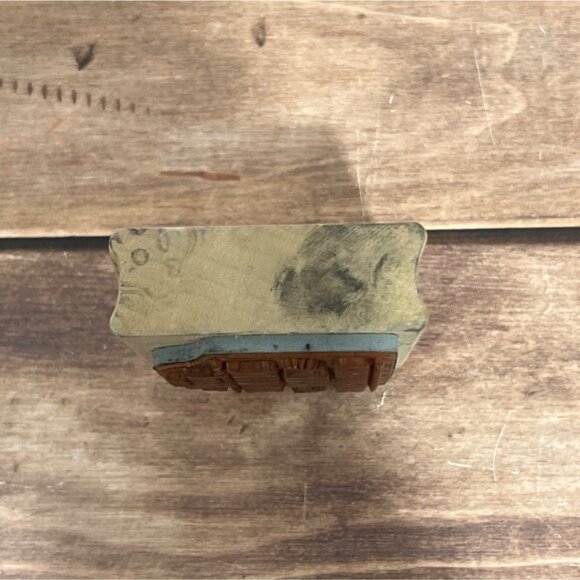 1996 ALL NIGHT MEDIA CHRISTMAS GREETING 274F WOOD MOUNTED RUBBER STAMP - Picture 5 of 5